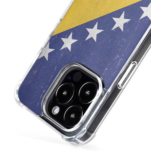 Bosnia and Herzegovina Flag Distressed iPhone 14 Pro Max MagSafe Case